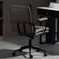Black Frame Modern Office Chair Swivel Computer Desk Chair with Padded Arms Clearhalo 'Furniture' 'furniture_office_chair' 'Office Chairs' 'Office Furniture' 'office_chair' 5010083