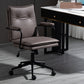 Black Frame Modern Office Chair Swivel Computer Desk Chair with Padded Arms Rust Clearhalo 'Furniture' 'furniture_office_chair' 'Office Chairs' 'Office Furniture' 'office_chair' 5010084