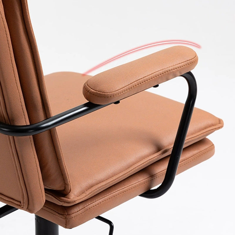 Black Frame Modern Office Chair Swivel Computer Desk Chair with Padded Arms Clearhalo 'Furniture' 'furniture_office_chair' 'Office Chairs' 'Office Furniture' 'office_chair' 5010093