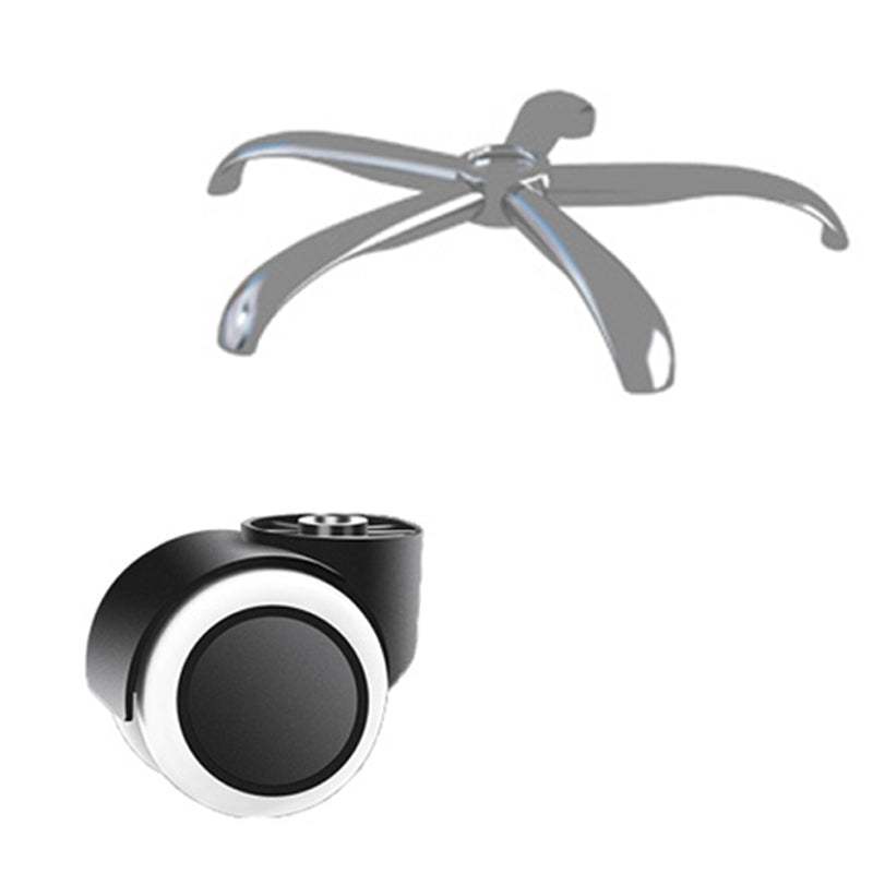 Chrome Steel Frame Modern Task Chair with Padded Arms High Back Computer Desk Chair Clearhalo 'furn' 'furn_office_chair' 'Furniture' 'furniture_office_chair' 'Office Chairs' 'Office Furniture' 'office_chair' 5010223