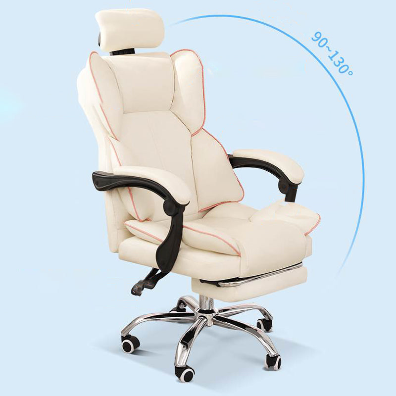 Silver Metal Modern Conference Chair and High Back Conference Chair Clearhalo 'furn' 'furn_office_chair' 'Furniture' 'furniture_office_chair' 'Office Chairs' 'Office Furniture' 'office_chair' 5010245