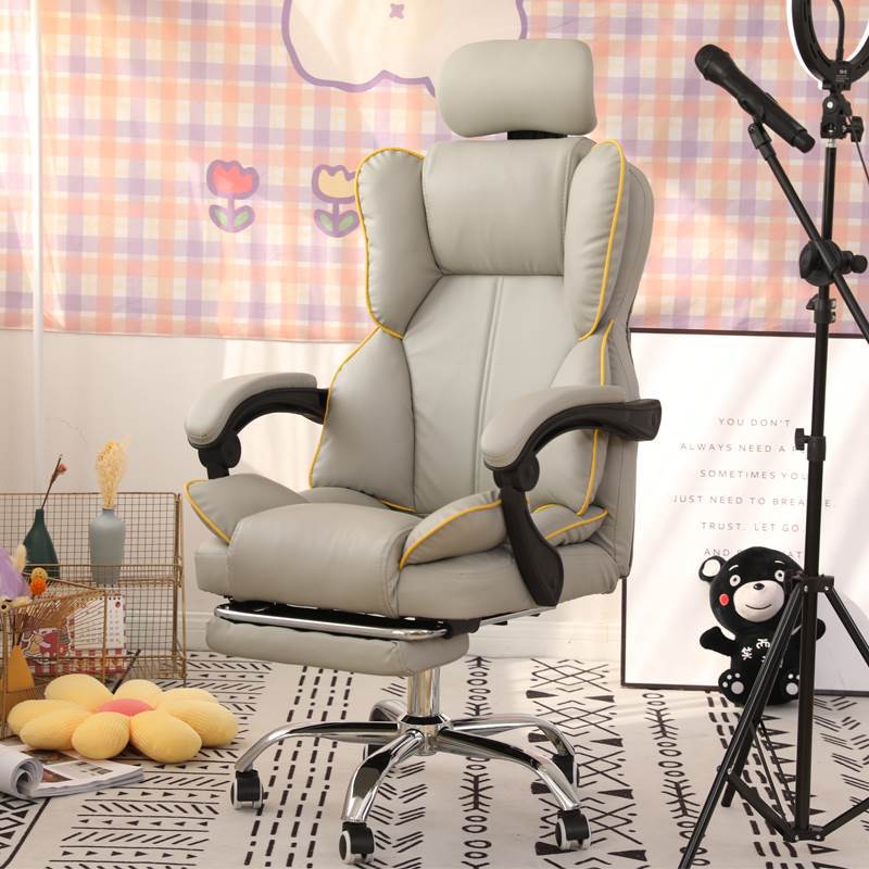 Silver Metal Modern Conference Chair and High Back Conference Chair Grey With Footrest Clearhalo 'furn' 'furn_office_chair' 'Furniture' 'furniture_office_chair' 'Office Chairs' 'Office Furniture' 'office_chair' 5010252