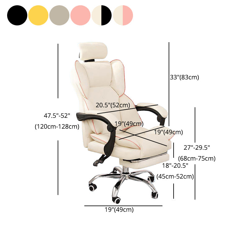 Silver Metal Modern Conference Chair and High Back Conference Chair Clearhalo 'furn' 'furn_office_chair' 'Furniture' 'furniture_office_chair' 'Office Chairs' 'Office Furniture' 'office_chair' 5010262