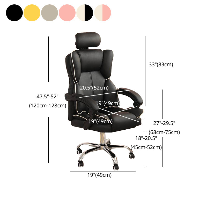 Silver Metal Modern Conference Chair and High Back Conference Chair Clearhalo 'furn' 'furn_office_chair' 'Furniture' 'furniture_office_chair' 'Office Chairs' 'Office Furniture' 'office_chair' 5010263