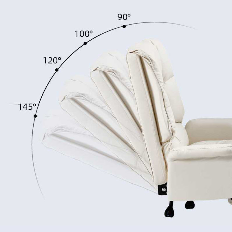 Silver Metal Modern Desk Chair with High Back Leather Desk Chair Clearhalo 'furn' 'furn_office_chair' 'Furniture' 'furniture_office_chair' 'Office Chairs' 'Office Furniture' 'office_chair' 5010312