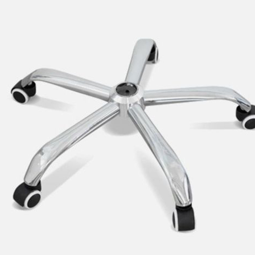 Silver Metal Modern Desk Chair with High Back and Leather Conference Chair Clearhalo 'furn' 'furn_office_chair' 'Furniture' 'furniture_office_chair' 'Office Chairs' 'Office Furniture' 'office_chair' 5010334