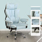 Silver Metal Modern Desk Chair with High Back Leather Conference Chair Blue Without Footrest Clearhalo 'furn' 'furn_office_chair' 'Furniture' 'furniture_office_chair' 'Office Chairs' 'Office Furniture' 'office_chair' 5010350