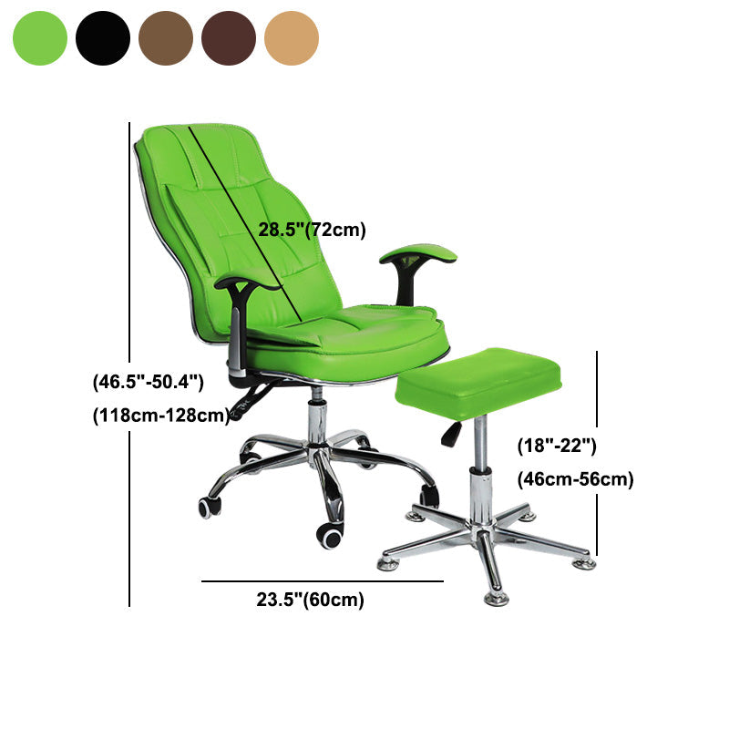 Contemporary Ergonomic Office Chair with Padded Arms Metal Frame Executive Task Chair Clearhalo 'furn' 'furn_office_chair' 'Furniture' 'furniture_office_chair' 'Office Chairs' 'Office Furniture' 'office_chair' 5010371