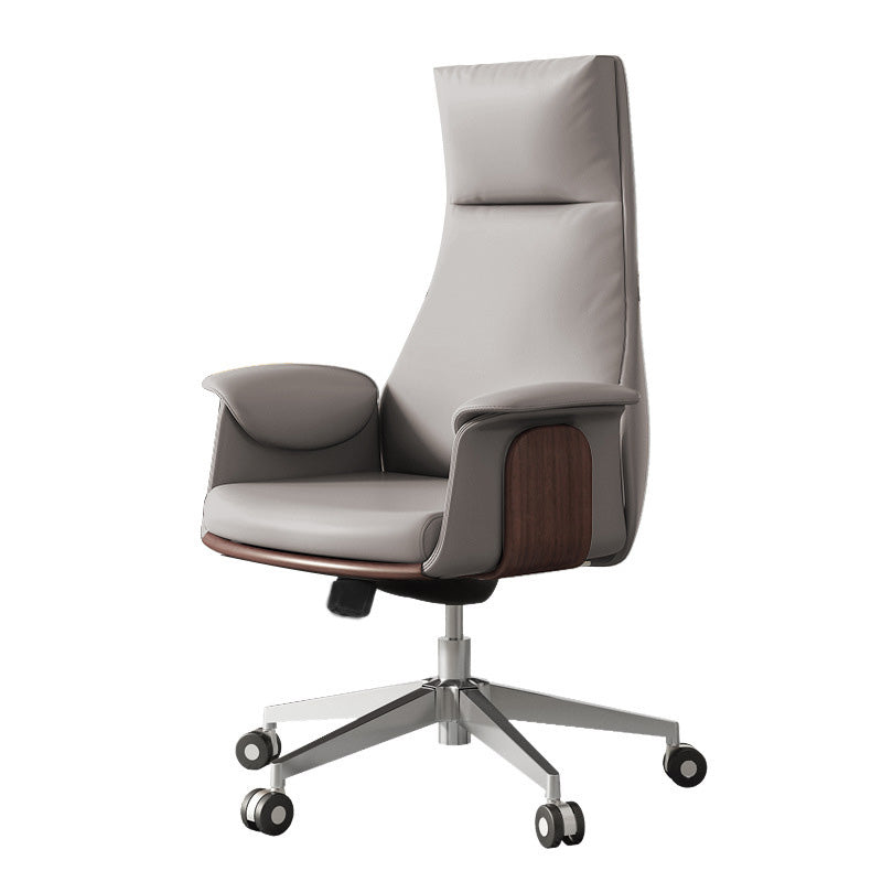 Upholstered Office Chair with Padded Arms Modern Task Chair with Metal Frame Khaki Clearhalo 'furn' 'furn_office_chair' 'Furniture' 'furniture_office_chair' 'Office Chairs' 'Office Furniture' 'office_chair' 5010373