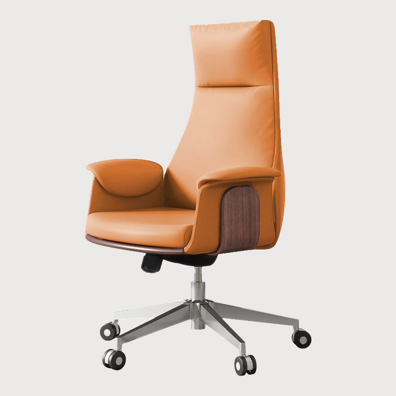 Upholstered Office Chair with Padded Arms Modern Task Chair with Metal Frame Clearhalo 'furn' 'furn_office_chair' 'Furniture' 'furniture_office_chair' 'Office Chairs' 'Office Furniture' 'office_chair' 5010380