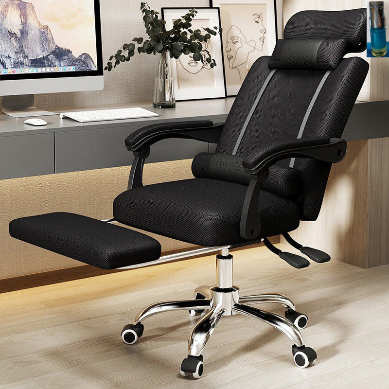 Metal Base Modern Executive Desk Chair with Padded Arms Microfiber Adjustable Office Chair Clearhalo 'furn' 'furn_office_chair' 'Furniture' 'furniture_office_chair' 'Office Chairs' 'Office Furniture' 'office_chair' 5010388