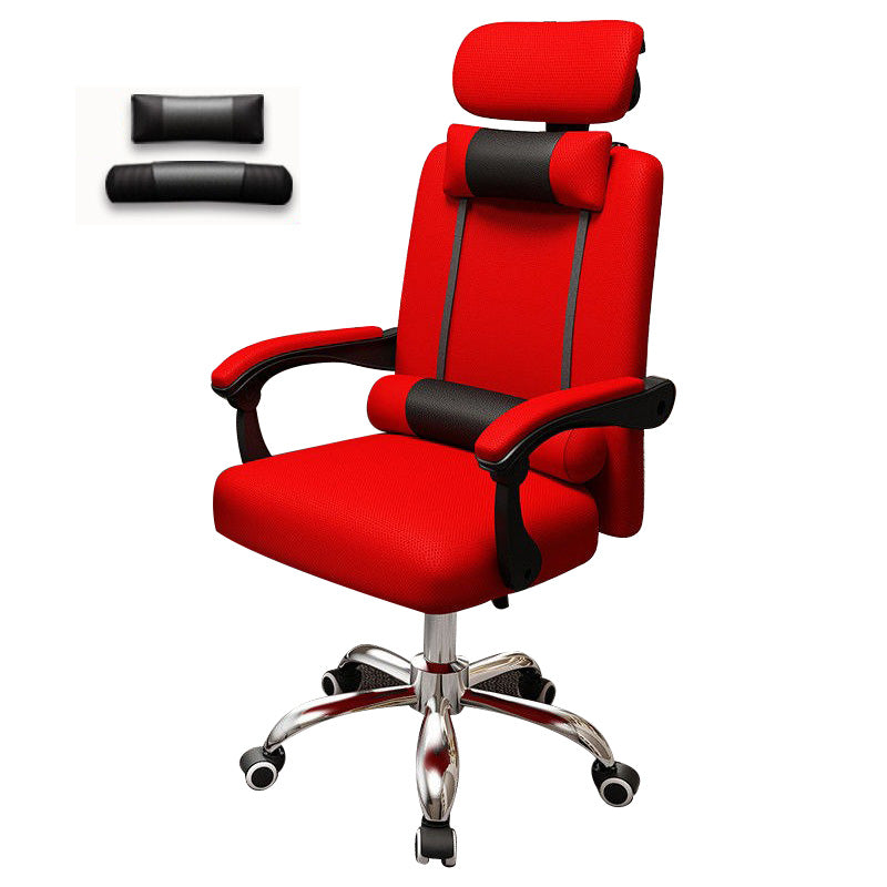 Metal Base Modern Executive Desk Chair with Padded Arms Microfiber Adjustable Office Chair Red Without Footrest Sponge Clearhalo 'furn' 'furn_office_chair' 'Furniture' 'furniture_office_chair' 'Office Chairs' 'Office Furniture' 'office_chair' 5010392