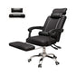 Metal Base Modern Executive Desk Chair with Padded Arms Microfiber Adjustable Office Chair Black With Footrest Sponge Clearhalo 'furn' 'furn_office_chair' 'Furniture' 'furniture_office_chair' 'Office Chairs' 'Office Furniture' 'office_chair' 5010407