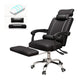 Metal Base Modern Executive Desk Chair with Padded Arms Microfiber Adjustable Office Chair Black With Footrest Latex Clearhalo 'furn' 'furn_office_chair' 'Furniture' 'furniture_office_chair' 'Office Chairs' 'Office Furniture' 'office_chair' 5010410