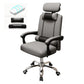Metal Base Modern Executive Desk Chair with Padded Arms Microfiber Adjustable Office Chair Grey Without Footrest Latex Clearhalo 'furn' 'furn_office_chair' 'Furniture' 'furniture_office_chair' 'Office Chairs' 'Office Furniture' 'office_chair' 5010411
