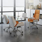 Contemporary Mid Back Task Chair with Padded Arms Upholstered Desk Chair with Metal Frame Clearhalo 'furn' 'furn_office_chair' 'Furniture' 'furniture_office_chair' 'Office Chairs' 'Office Furniture' 'office_chair' 5010462