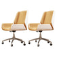 Contemporary Mid Back Task Chair with Padded Arms Upholstered Desk Chair with Metal Frame Yellow 2 Piece Set Casters Included Clearhalo 'furn' 'furn_office_chair' 'Furniture' 'furniture_office_chair' 'Office Chairs' 'Office Furniture' 'office_chair' 5010511