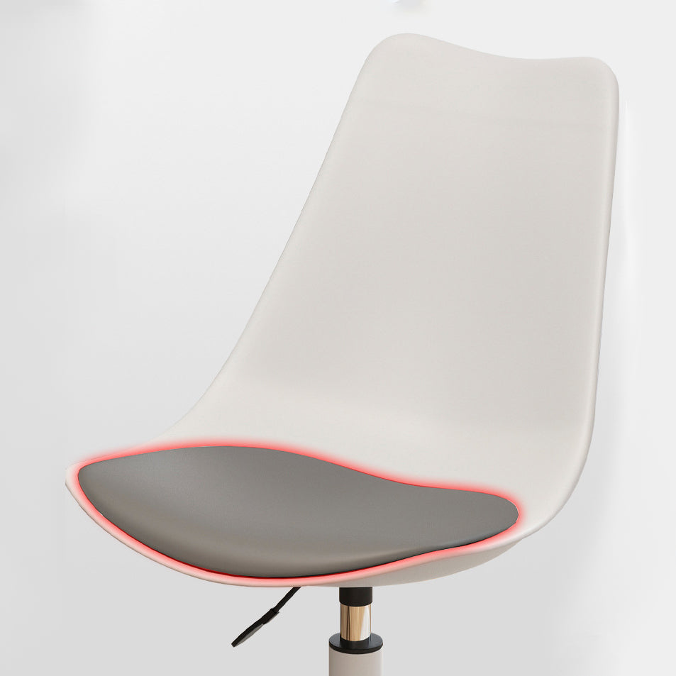 Modern White Nylon Desk Chair with Low Back Home Office Chair Clearhalo 'Furniture' 'furniture_office_chair' 'Office Chairs' 'Office Furniture' 'office_chair' 5010676