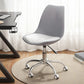 Modern White Nylon Desk Chair with Low Back Home Office Chair Gray-White 1 Piece Steel Clearhalo 'Furniture' 'furniture_office_chair' 'Office Chairs' 'Office Furniture' 'office_chair' 5010686