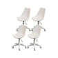 Modern White Nylon Desk Chair with Low Back Home Office Chair White Set of 4 Nylon Clearhalo 'Furniture' 'furniture_office_chair' 'Office Chairs' 'Office Furniture' 'office_chair' 5010709