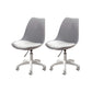 Modern White Nylon Desk Chair with Low Back Home Office Chair Gray-White Set of 2 Nylon Clearhalo 'Furniture' 'furniture_office_chair' 'Office Chairs' 'Office Furniture' 'office_chair' 5010710