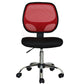 Silver Metal Modern Conference Chair in Mid-Back Mesh Conference Chair Red Armless Clearhalo 'Furniture' 'furniture_office_chair' 'Office Chairs' 'Office Furniture' 'office_chair' 5010740