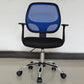 Silver Metal Modern Conference Chair in Mid-Back Mesh Conference Chair Blue With Arms Clearhalo 'Furniture' 'furniture_office_chair' 'Office Chairs' 'Office Furniture' 'office_chair' 5010743