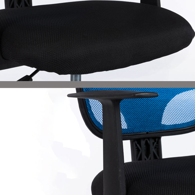 Silver Metal Modern Conference Chair in Mid-Back Mesh Conference Chair Clearhalo 'Furniture' 'furniture_office_chair' 'Office Chairs' 'Office Furniture' 'office_chair' 5010751