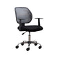 Silver Metal Modern Conference Chair in Mid-Back Mesh Conference Chair Grey With Arms Clearhalo 'Furniture' 'furniture_office_chair' 'Office Chairs' 'Office Furniture' 'office_chair' 5010755