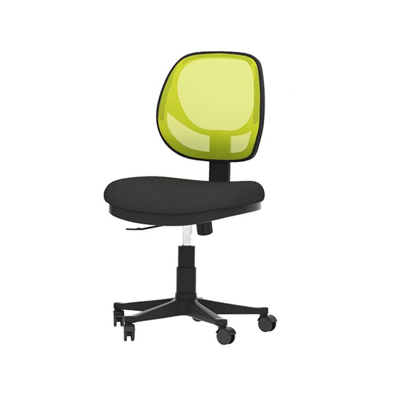 Silver Metal and Black Nylon Modern Conference Chair Mid-Back Conference Chair Clearhalo 'Furniture' 'furniture_office_chair' 'Office Chairs' 'Office Furniture' 'office_chair' 5010780