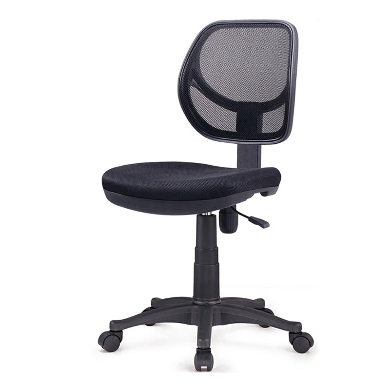 Silver Metal and Black Nylon Modern Conference Chair Mid-Back Conference Chair Clearhalo 'Furniture' 'furniture_office_chair' 'Office Chairs' 'Office Furniture' 'office_chair' 5010785
