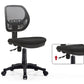 Silver Metal and Black Nylon Modern Conference Chair Mid-Back Conference Chair Clearhalo 'Furniture' 'furniture_office_chair' 'Office Chairs' 'Office Furniture' 'office_chair' 5010786