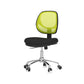 Silver Metal and Black Nylon Modern Conference Chair Mid-Back Conference Chair Green Steel Clearhalo 'Furniture' 'furniture_office_chair' 'Office Chairs' 'Office Furniture' 'office_chair' 5010787
