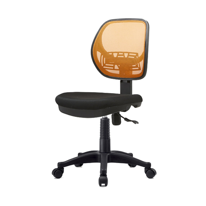 Silver Metal and Black Nylon Modern Conference Chair Mid-Back Conference Chair Clearhalo 'Furniture' 'furniture_office_chair' 'Office Chairs' 'Office Furniture' 'office_chair' 5010788