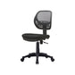 Silver Metal and Black Nylon Modern Conference Chair Mid-Back Conference Chair Matte Black Nylon Clearhalo 'Furniture' 'furniture_office_chair' 'Office Chairs' 'Office Furniture' 'office_chair' 5010802
