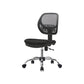 Silver Metal and Black Nylon Modern Conference Chair Mid-Back Conference Chair Matte Black Steel Clearhalo 'Furniture' 'furniture_office_chair' 'Office Chairs' 'Office Furniture' 'office_chair' 5010803