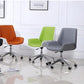 Silver Metal Modern Conference Chair Mid-Back and Leather Conference Chair Clearhalo 'furn' 'furn_office_chair' 'Furniture' 'furniture_office_chair' 'Office Chairs' 'Office Furniture' 'office_chair' 5010810