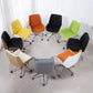 Silver Metal Modern Conference Chair Mid-Back and Leather Conference Chair Clearhalo 'furn' 'furn_office_chair' 'Furniture' 'furniture_office_chair' 'Office Chairs' 'Office Furniture' 'office_chair' 5010812