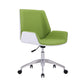 Silver Metal Modern Conference Chair Mid-Back and Leather Conference Chair White-Green 1 Piece Clearhalo 'furn' 'furn_office_chair' 'Furniture' 'furniture_office_chair' 'Office Chairs' 'Office Furniture' 'office_chair' 5010817