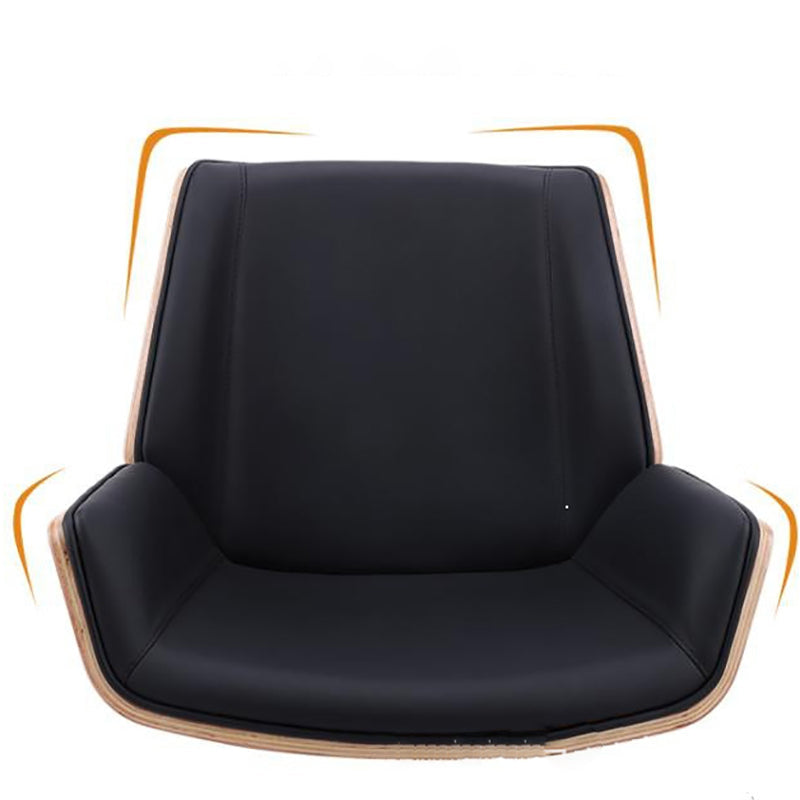 Silver Metal Modern Conference Chair Mid-Back and Leather Conference Chair Clearhalo 'furn' 'furn_office_chair' 'Furniture' 'furniture_office_chair' 'Office Chairs' 'Office Furniture' 'office_chair' 5010818