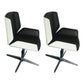 Mid Back Computer Desk Chair with Padded Arms Contemporary Office Chair with Metal Frame Black White 2 Piece Set Clearhalo 'furn' 'furn_office_chair' 'Furniture' 'furniture_office_chair' 'Office Chairs' 'Office Furniture' 'office_chair' 5010855