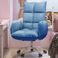 Contemporary Upholstered Office Chair with Padded Arms Leather Parsons Chair with Wheels Blue Sponge Clearhalo 'furn' 'furn_office_chair' 'Furniture' 'furniture_office_chair' 'Office Chairs' 'Office Furniture' 'office_chair' 5010954