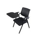 Black Metal Frame Modern Task Chair with Arms Conference Chair with Mid Back Matte Black 1 Piece Clearhalo 'furn' 'furn_office_chair' 'Furniture' 'furniture_office_chair' 'Office Chairs' 'Office Furniture' 'office_chair' 5010989