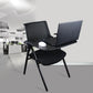 Black Metal Frame Modern Task Chair with Arms Conference Chair with Mid Back Clearhalo 'furn' 'furn_office_chair' 'Furniture' 'furniture_office_chair' 'Office Chairs' 'Office Furniture' 'office_chair' 5010991