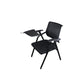 Black Metal Frame Modern Task Chair with Arms Conference Chair with Mid Back Clearhalo 'furn' 'furn_office_chair' 'Furniture' 'furniture_office_chair' 'Office Chairs' 'Office Furniture' 'office_chair' 5010996