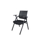 Black Metal Frame Modern Task Chair with Arms Conference Chair with Mid Back Black-Gray 1 Piece Clearhalo 'furn' 'furn_office_chair' 'Furniture' 'furniture_office_chair' 'Office Chairs' 'Office Furniture' 'office_chair' 5011000