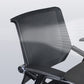 Black Metal Frame Modern Task Chair with Arms Conference Chair with Mid Back Clearhalo 'furn' 'furn_office_chair' 'Furniture' 'furniture_office_chair' 'Office Chairs' 'Office Furniture' 'office_chair' 5011001