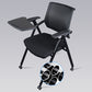 Black Metal Frame Modern Task Chair with Arms Conference Chair with Mid Back Clearhalo 'furn' 'furn_office_chair' 'Furniture' 'furniture_office_chair' 'Office Chairs' 'Office Furniture' 'office_chair' 5011004
