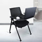Black Metal Frame Modern Task Chair with Arms Conference Chair with Mid Back Clearhalo 'furn' 'furn_office_chair' 'Furniture' 'furniture_office_chair' 'Office Chairs' 'Office Furniture' 'office_chair' 5011006
