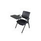 Black Metal Frame Modern Task Chair with Arms Conference Chair with Mid Back Textured Black 1 Piece Clearhalo 'furn' 'furn_office_chair' 'Furniture' 'furniture_office_chair' 'Office Chairs' 'Office Furniture' 'office_chair' 5011007